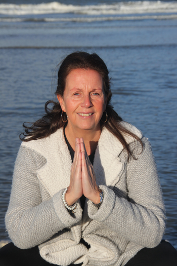 Portret van Marga aan zee